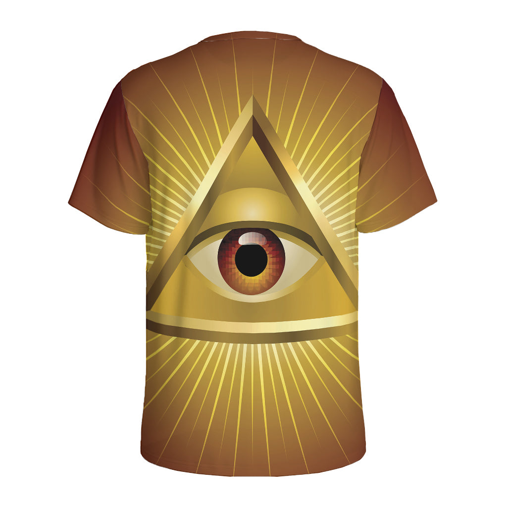 Masonic Eye Sight Print Men's Sports T-Shirt