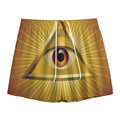 Masonic Eye Sight Print Mesh Shorts