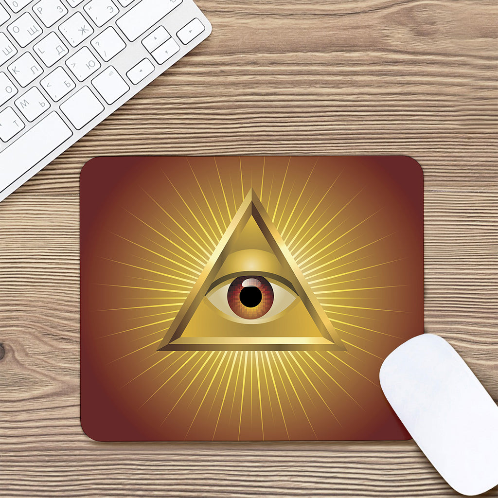 Masonic Eye Sight Print Mouse Pad