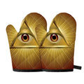 Masonic Eye Sight Print Oven Mitts
