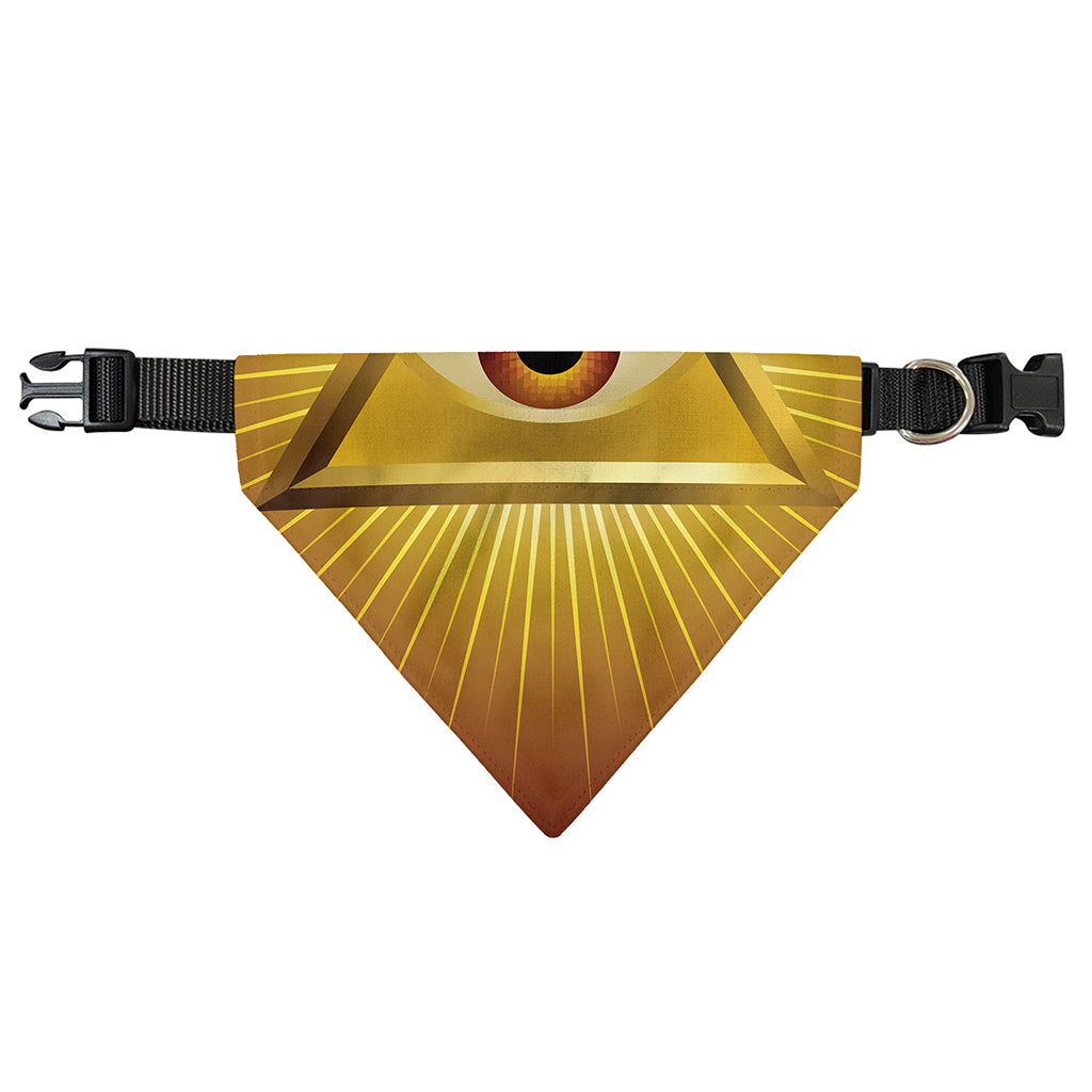 Masonic Eye Sight Print Over The Collar Dog Bandana