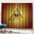 Masonic Eye Sight Print Pencil Pleat Curtains