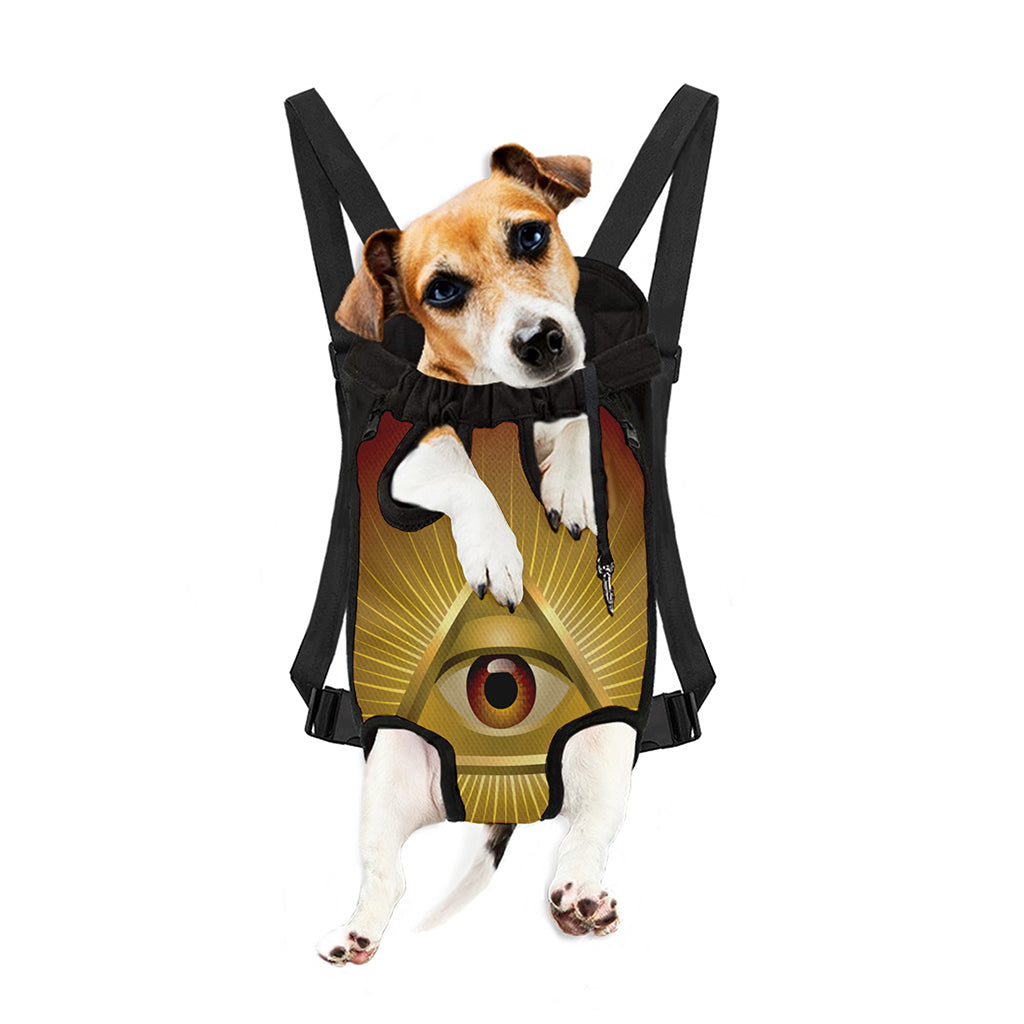 Masonic Eye Sight Print Pet Carrier Backpack