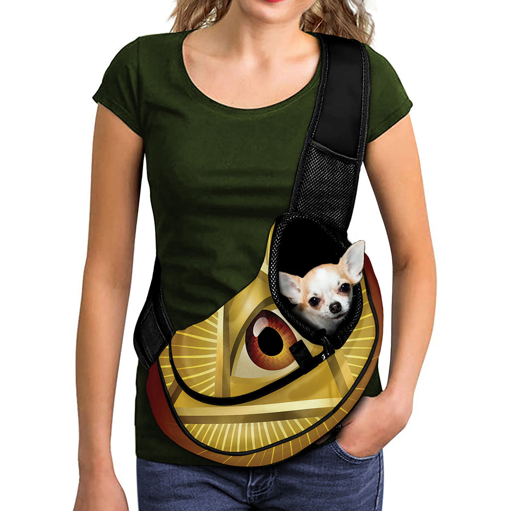 Masonic Eye Sight Print Pet Sling Carrier