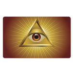 Masonic Eye Sight Print Polyester Doormat