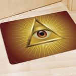 Masonic Eye Sight Print Polyester Doormat