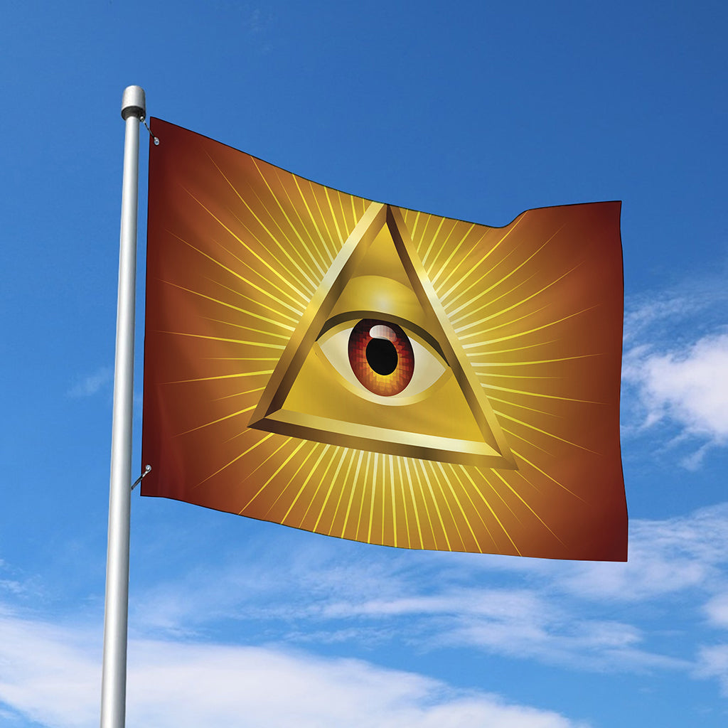 Masonic Eye Sight Print Polyester Flag