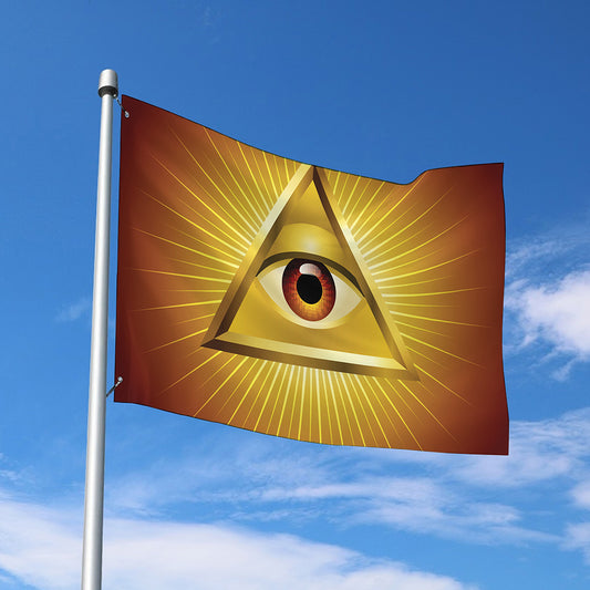 Masonic Eye Sight Print Polyester Flag