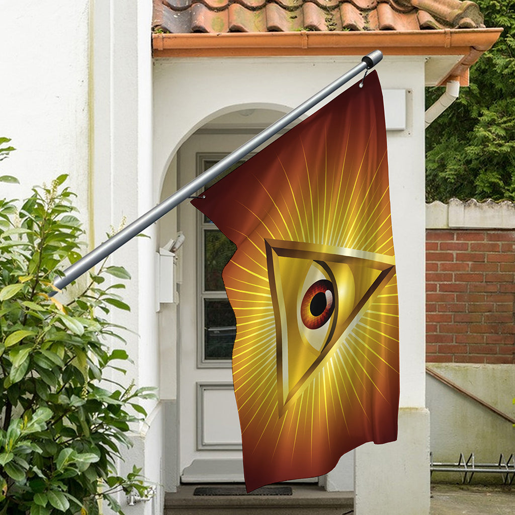 Masonic Eye Sight Print Polyester Flag