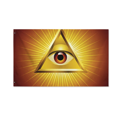 Masonic Eye Sight Print Polyester Flag