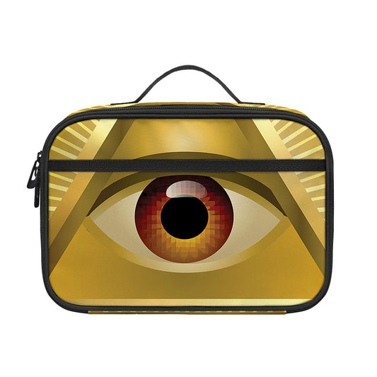Masonic Eye Sight Print Portable Lunch Bag