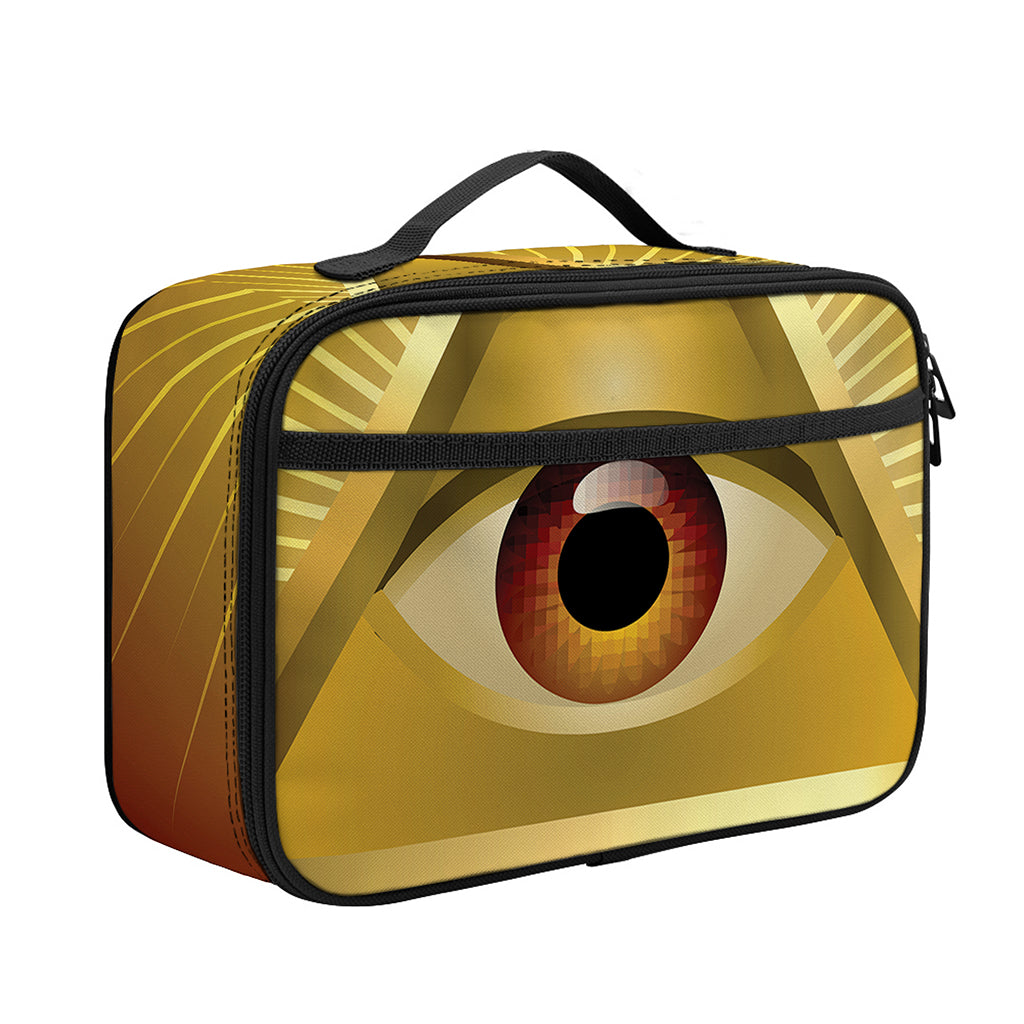 Masonic Eye Sight Print Portable Lunch Bag