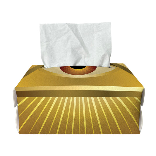 Masonic Eye Sight Print Rectangle Tissue Box Cover