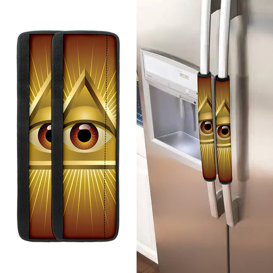 Masonic Eye Sight Print Refrigerator Handle Covers
