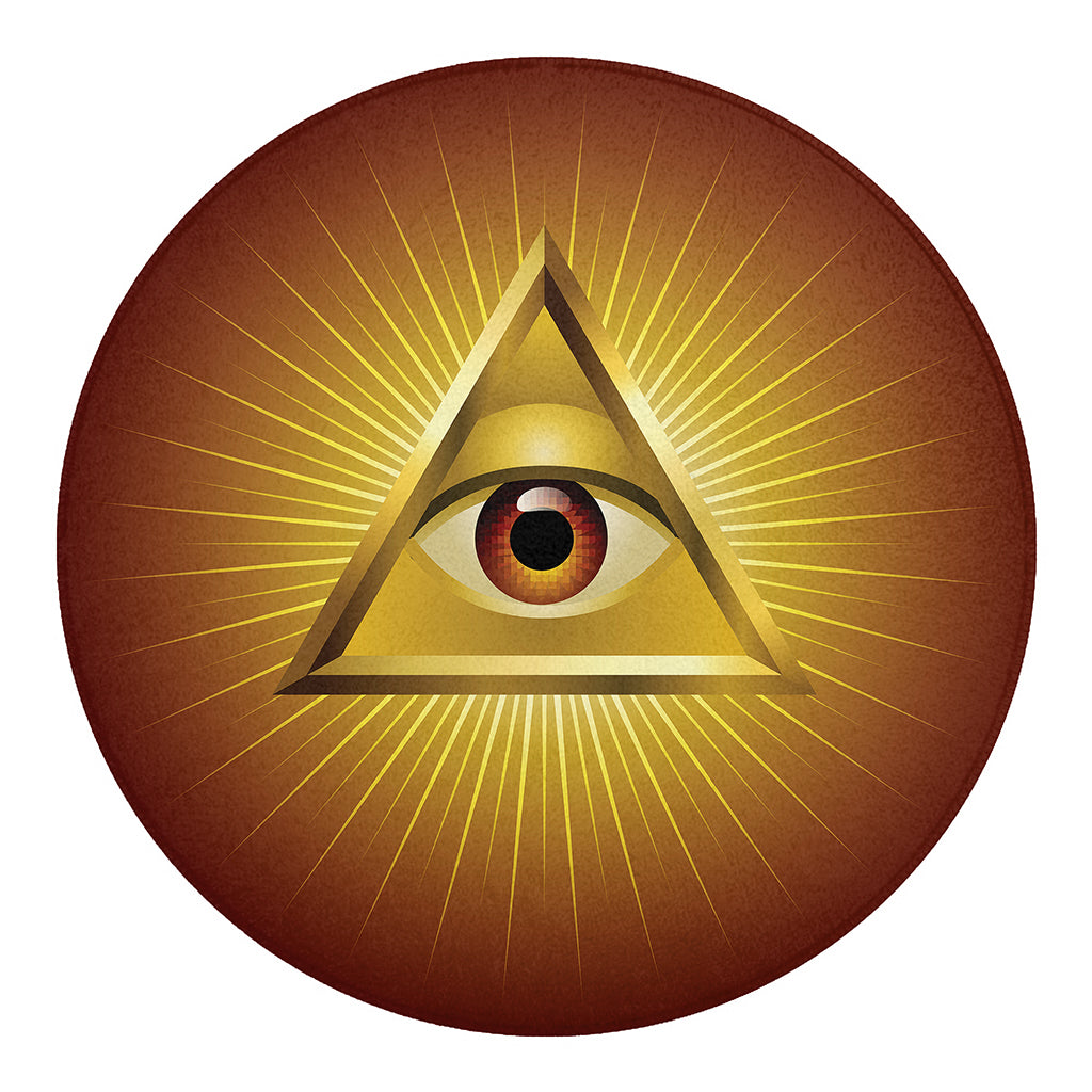 Masonic Eye Sight Print Round Blanket