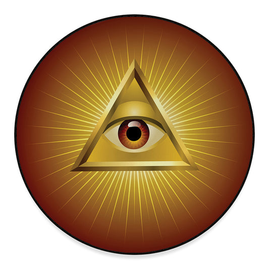 Masonic Eye Sight Print Round Floor Mat