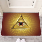 Masonic Eye Sight Print Rubber Doormat