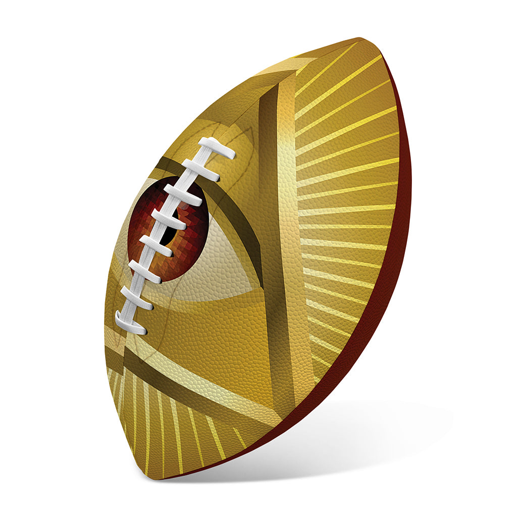 Masonic Eye Sight Print Rugby Ball