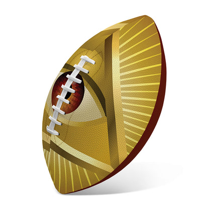 Masonic Eye Sight Print Rugby Ball