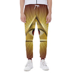 Masonic Eye Sight Print Scuba Joggers