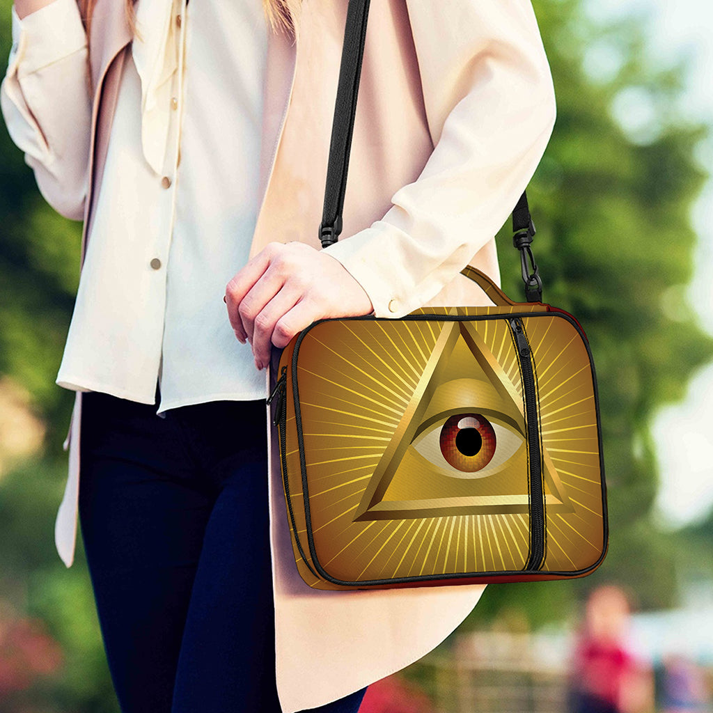 Masonic Eye Sight Print Shoulder Strap Bible Bag