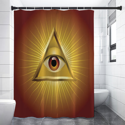Masonic Eye Sight Print Shower Curtain