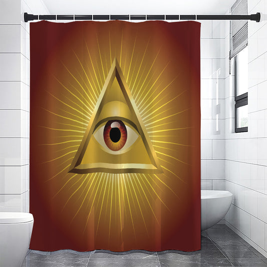 Masonic Eye Sight Print Shower Curtain