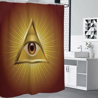Masonic Eye Sight Print Shower Curtain