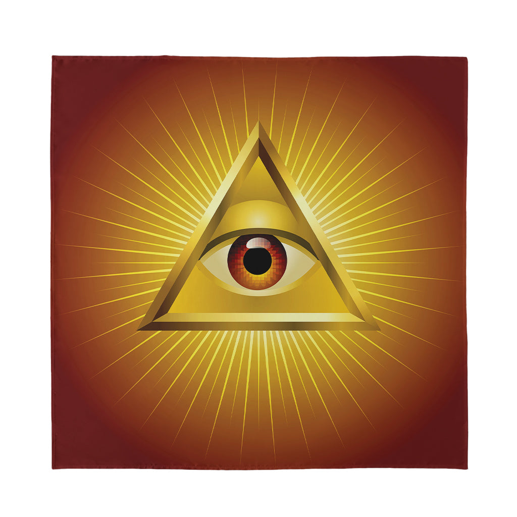 Masonic Eye Sight Print Silk Bandana