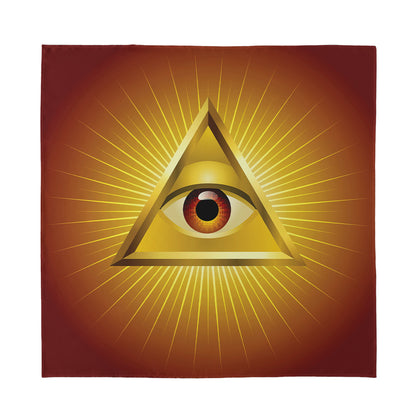 Masonic Eye Sight Print Silk Bandana