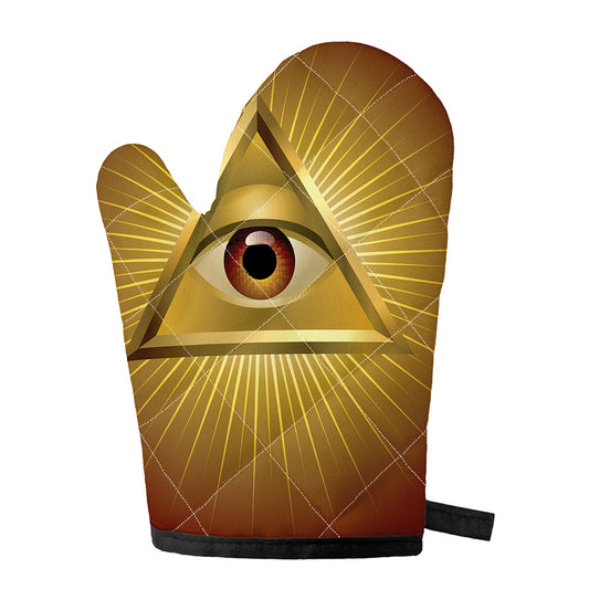 Masonic Eye Sight Print Single Oven Mitt