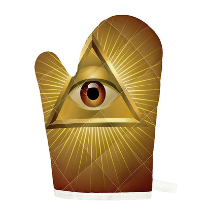 Masonic Eye Sight Print Single Oven Mitt