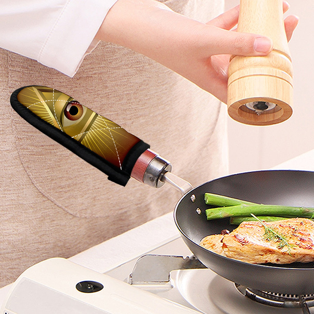 Masonic Eye Sight Print Skillet Handle Cover