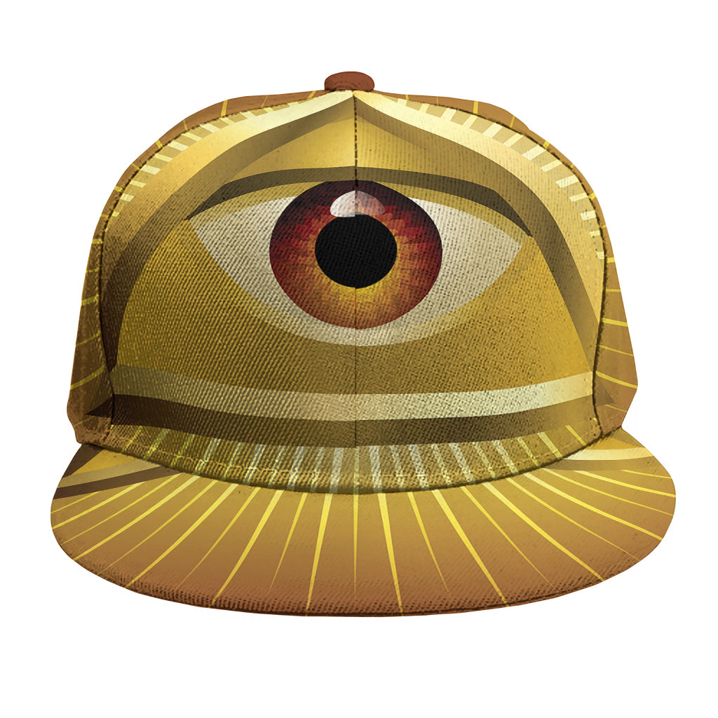 Masonic Eye Sight Print Snapback Cap