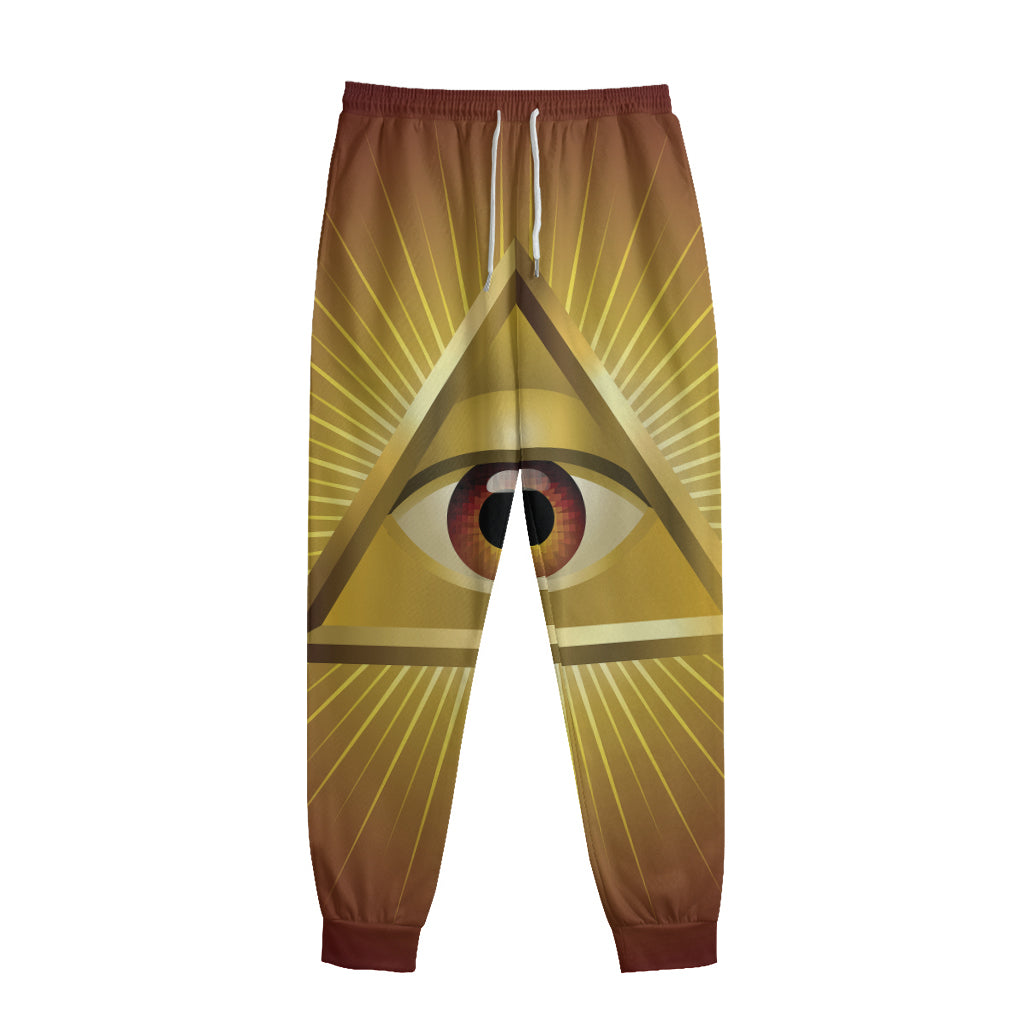 Masonic Eye Sight Print Sweatpants