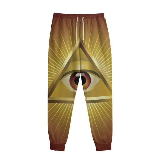 Masonic Eye Sight Print Sweatpants
