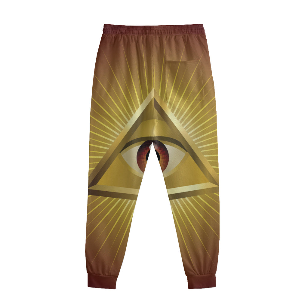 Masonic Eye Sight Print Sweatpants