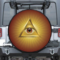 Masonic Eye Sight Print Tire Cover