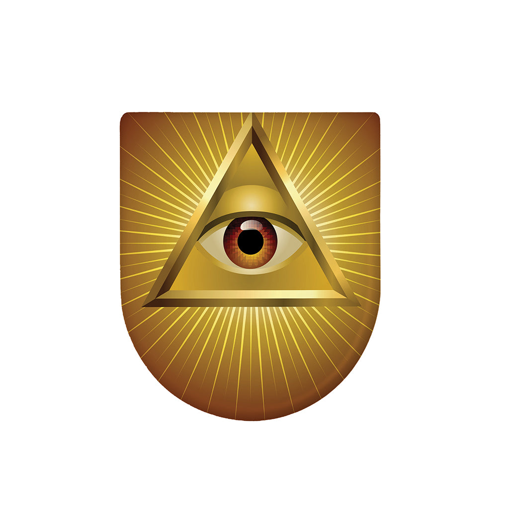 Masonic Eye Sight Print Toilet Lid Cover