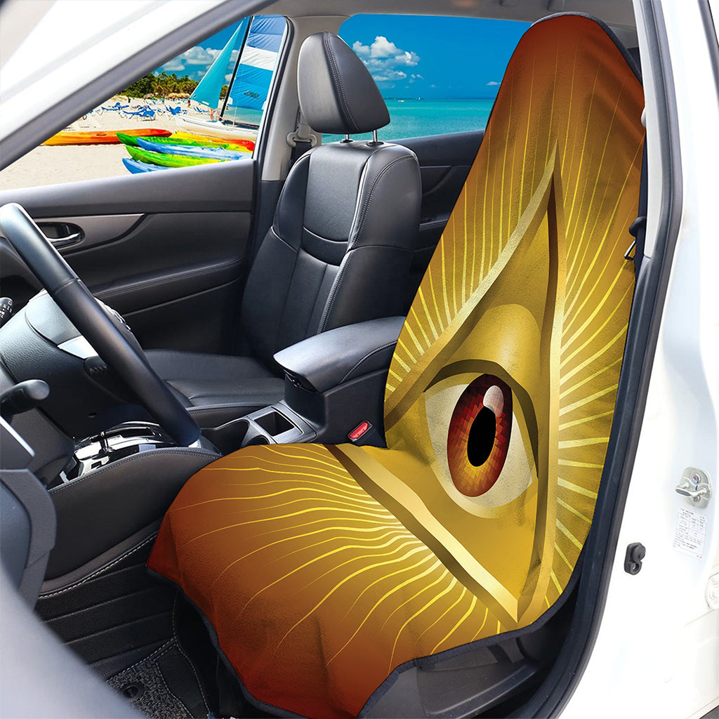 Masonic Eye Sight Print Waterproof Car Seat Cover