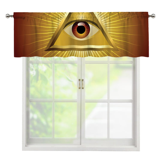 Masonic Eye Sight Print Window Valance