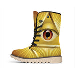 Masonic Eye Sight Print Winter Boots
