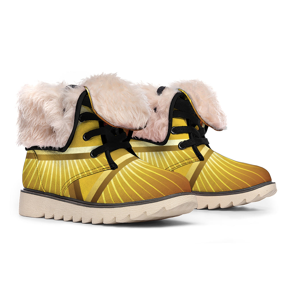 Masonic Eye Sight Print Winter Boots