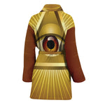 Masonic Eye Sight Print Women's Bathrobe