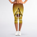 Masonic Eye Sight Print Women's Capri Leggings