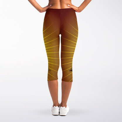 Masonic Eye Sight Print Women's Capri Leggings