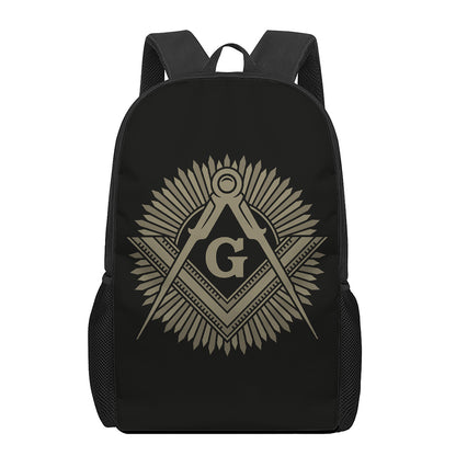 Masonic Freemasonry Print 17 Inch Backpack