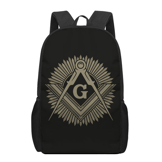 Masonic Freemasonry Print 17 Inch Backpack
