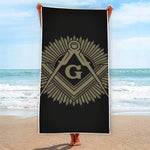 Masonic Freemasonry Print Beach Towel