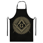 Masonic Freemasonry Print Bib Apron With Pocket